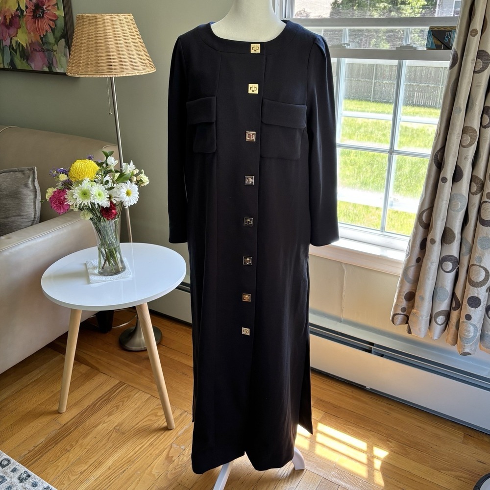 Tuckernuck Barnett Midi Dress Navy Blue Womens Size S Old Money Preppy Luxury - Picture 3 of 15